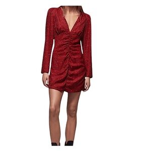 Zara Red Long Sleeve Dress